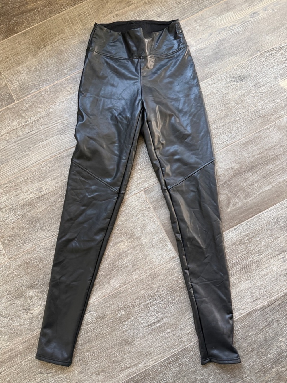 Black Faux Leather Women’s Leggings